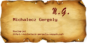 Michalecz Gergely névjegykártya
